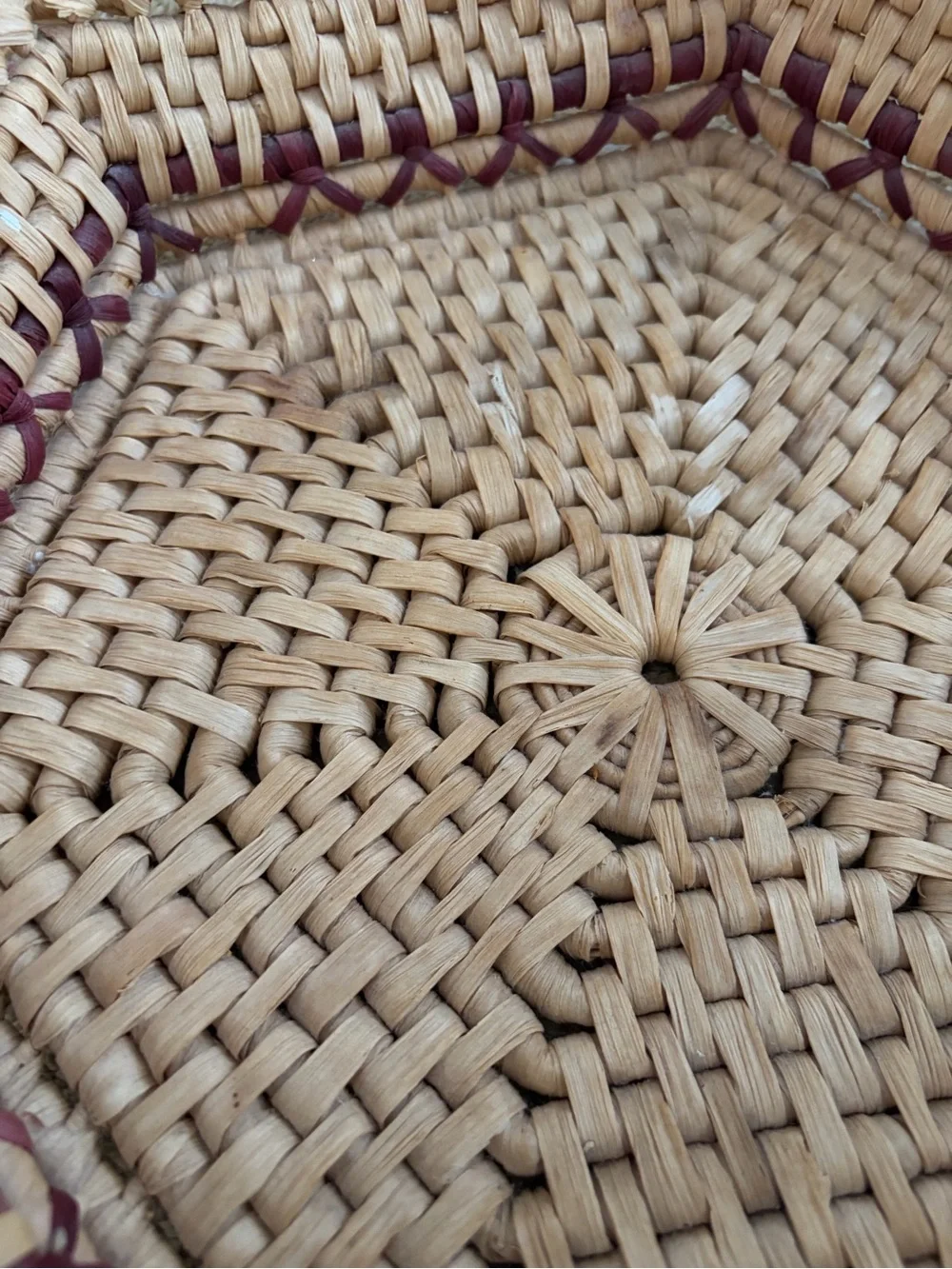 Handwoven Hexagon Natural Woven Storage Basket